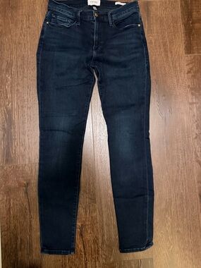 FRAME Dark Wash Skinny Jeans Le skinny de Jeanne